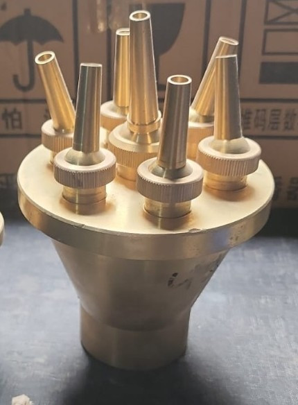 Fountain Nozzle Brass 3 Layers Adjustable Watering Sprayer Pond Sprinkle Jet Head