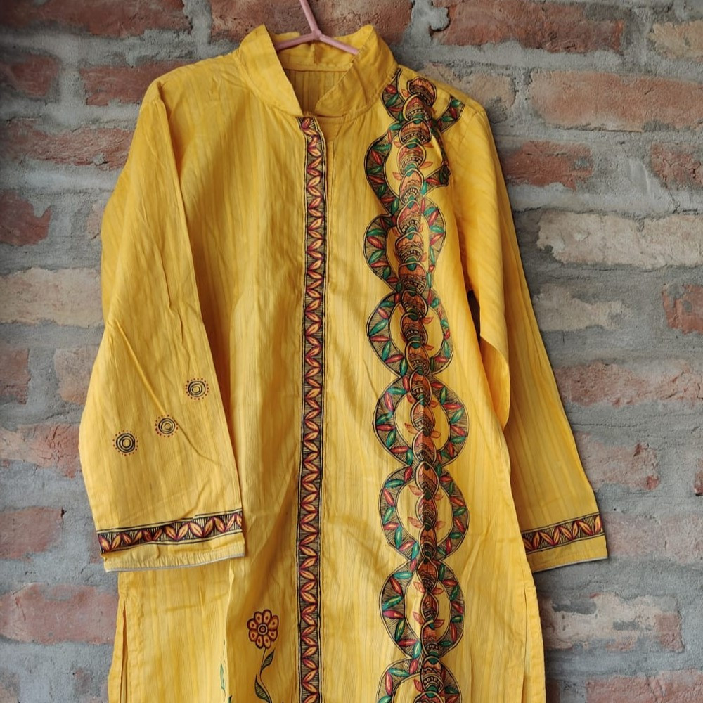 Kurtha with Mithila Painting (Handmade)