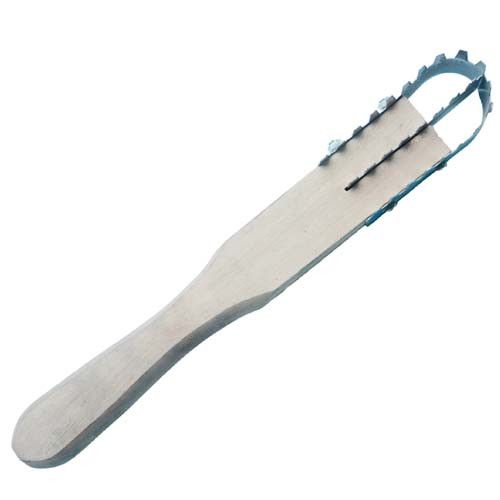 Fish Cleaner Steel Wooden Handle