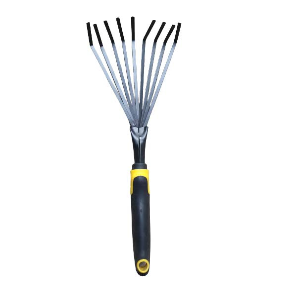 Nine Tooth Rake With Black And Yellow Handle